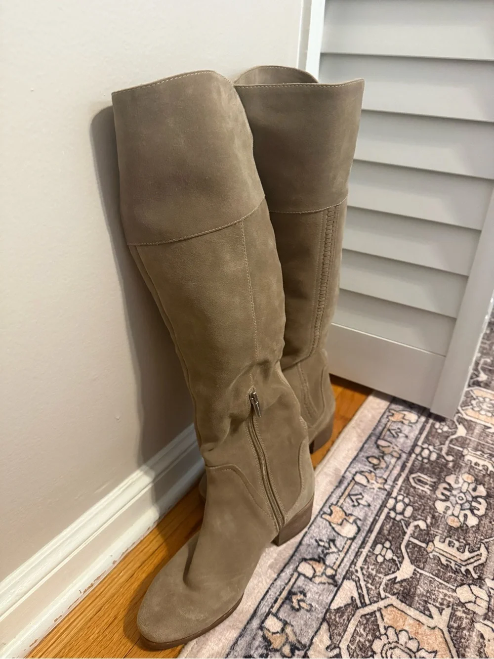 Vince Camuto Taupe Suede Over-the-Knee Boots